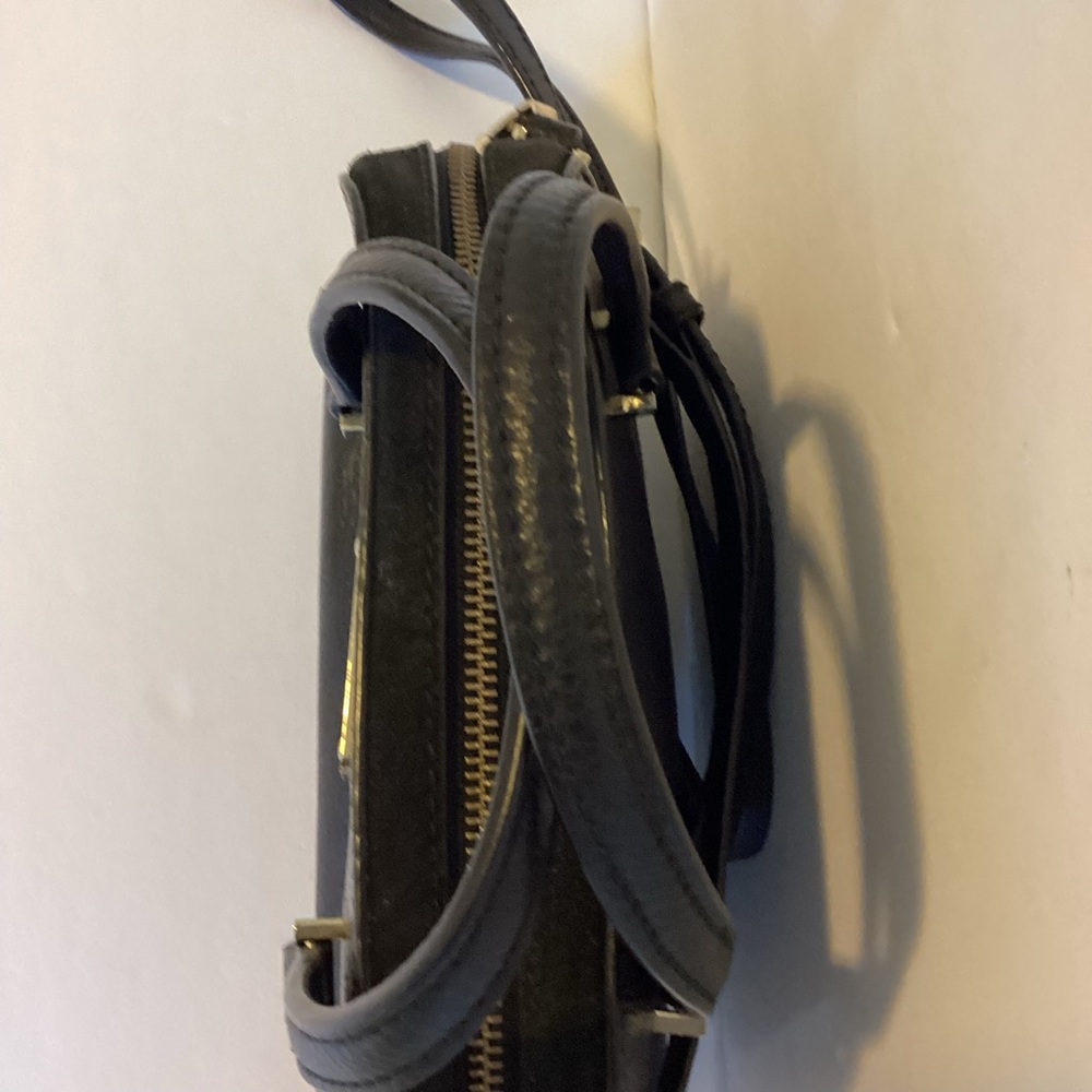 Kate Spade Kay Street Small Felix Satchel Black Pebbled Leather Suede Trim Bag - Picture 5 of 15